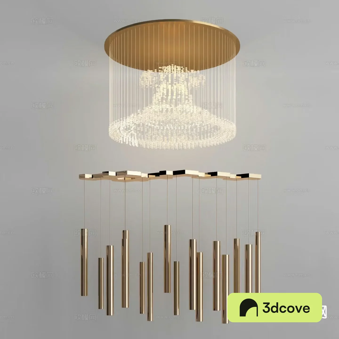 Light luxury chandelier hall chandelier