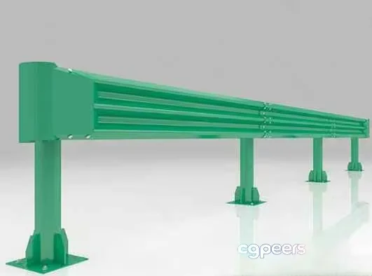 A Green Metal Beam 3D Model – 3342 – VRAY Render