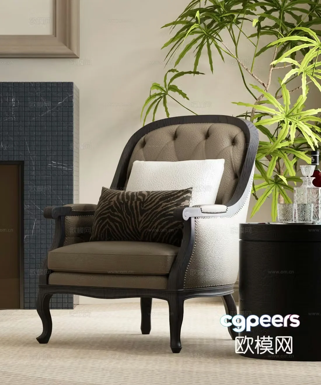 European single sofa European casual single sofa American sofa American sofa American single sofa 3D model