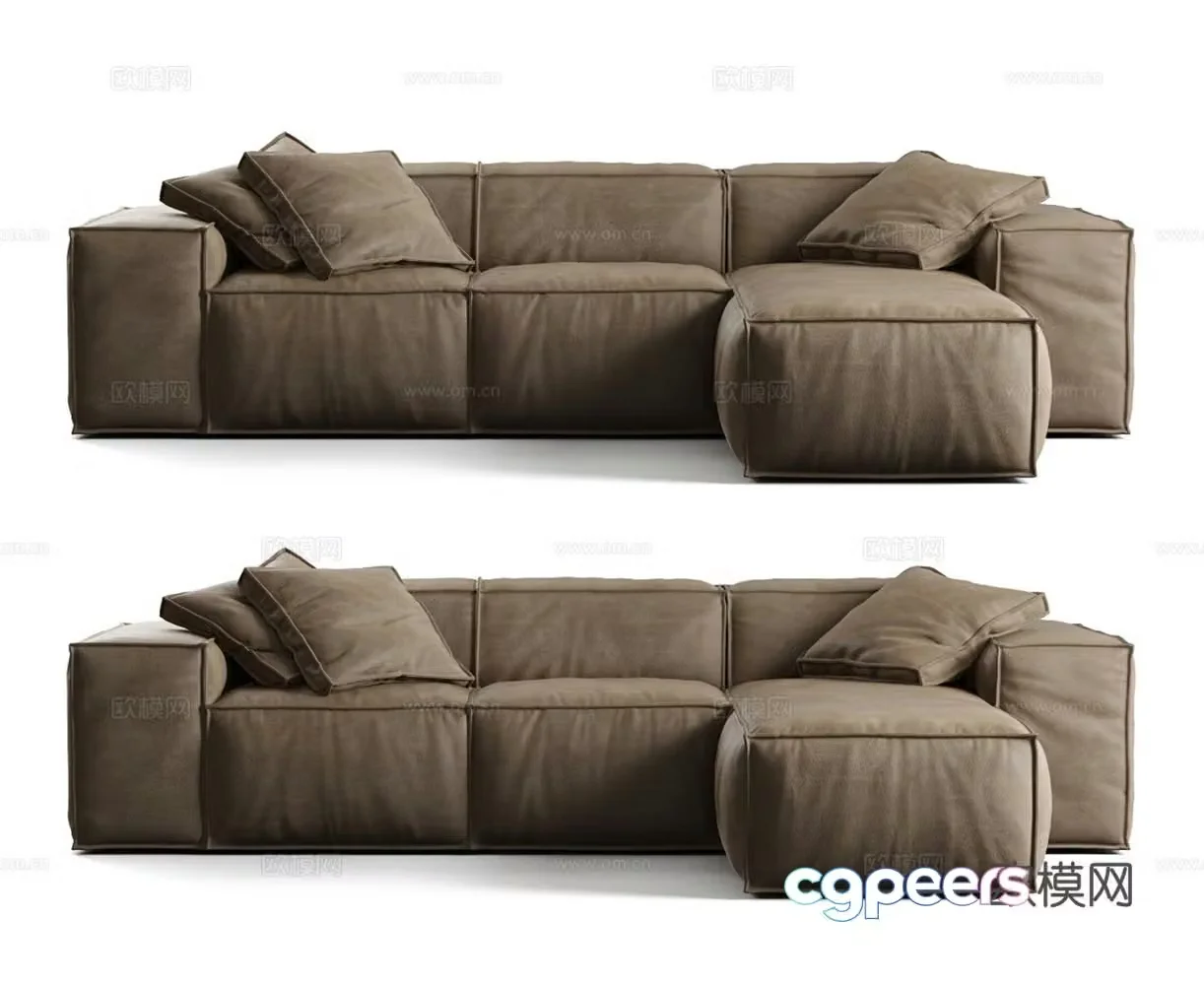 Modern living room fabric sofa large corner sofa minimalist sofa BRAND sofa 3d model