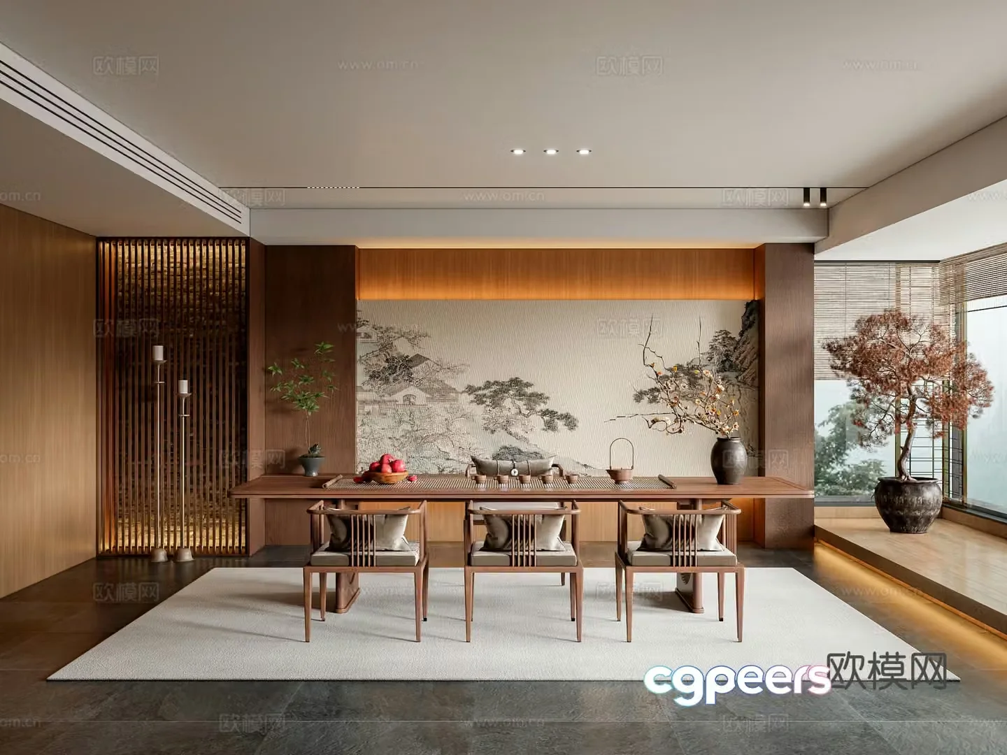 New Chinese tea room 3D model