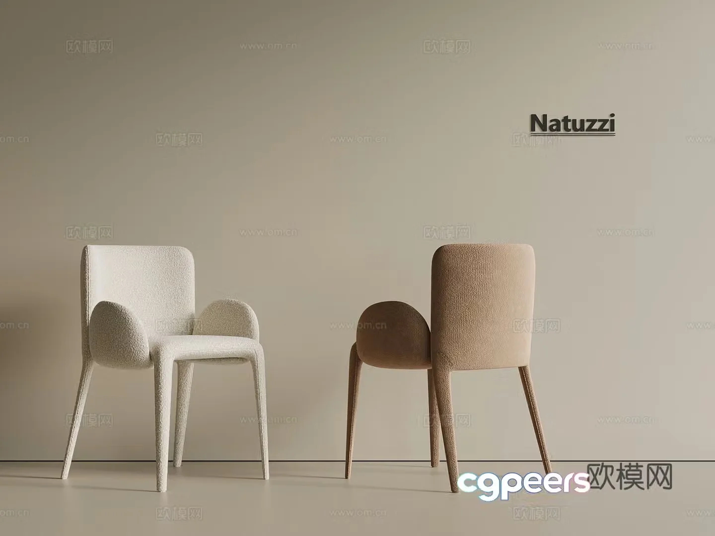 Wasabi Cream Chair Cloth Chair Leather Chair Book Chair Single Chair Leisure Chair 3D Model