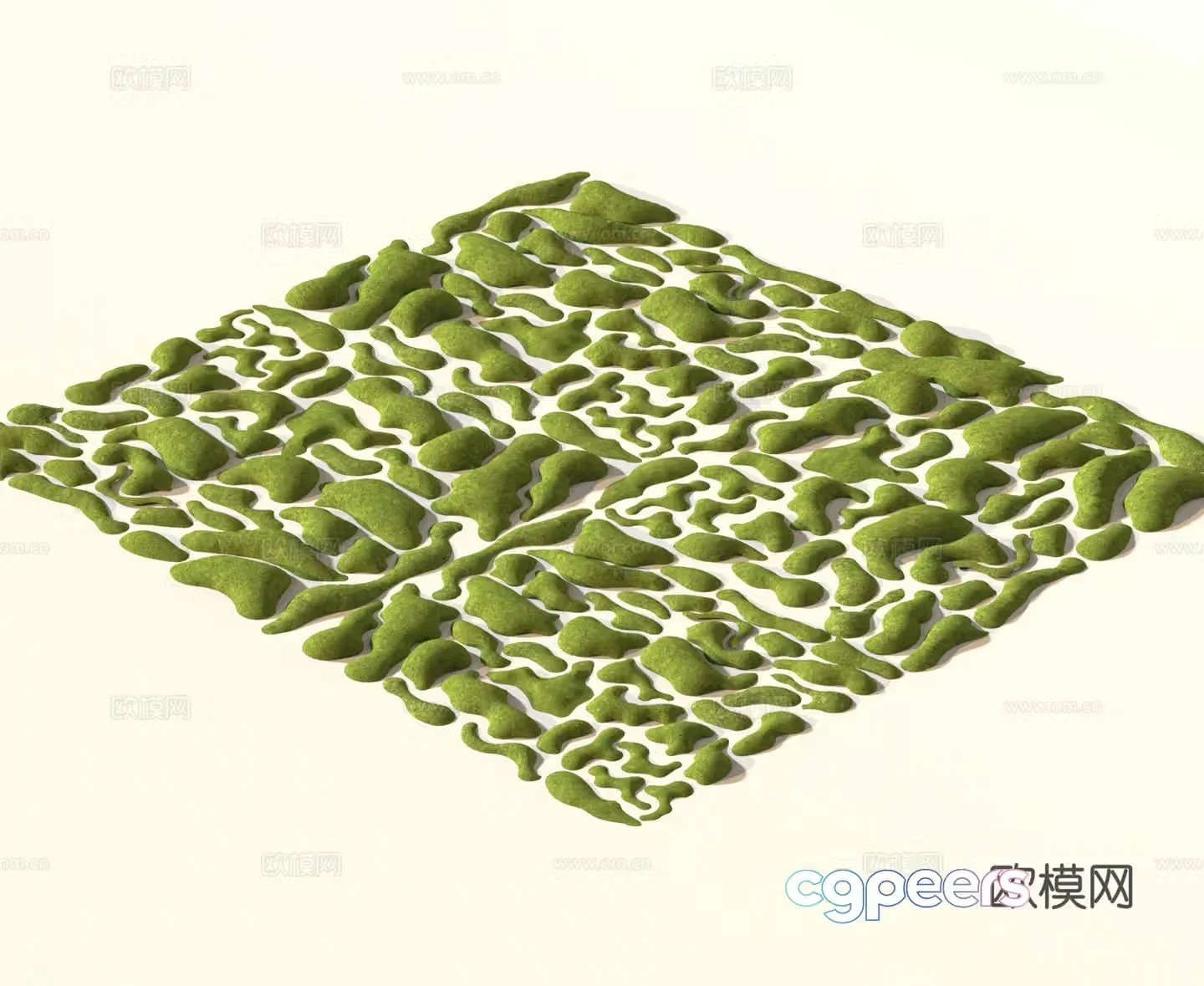 Moss terrain micro-terrain hills mounds 3d model
