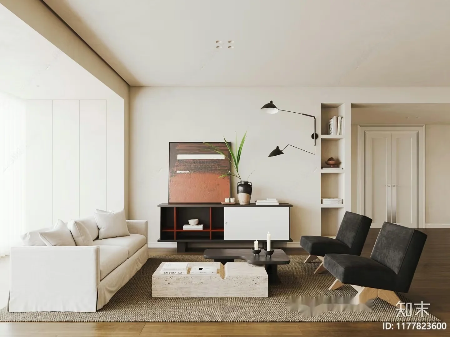 Modern Living Room 3D Model – 11544 – VRAY Render