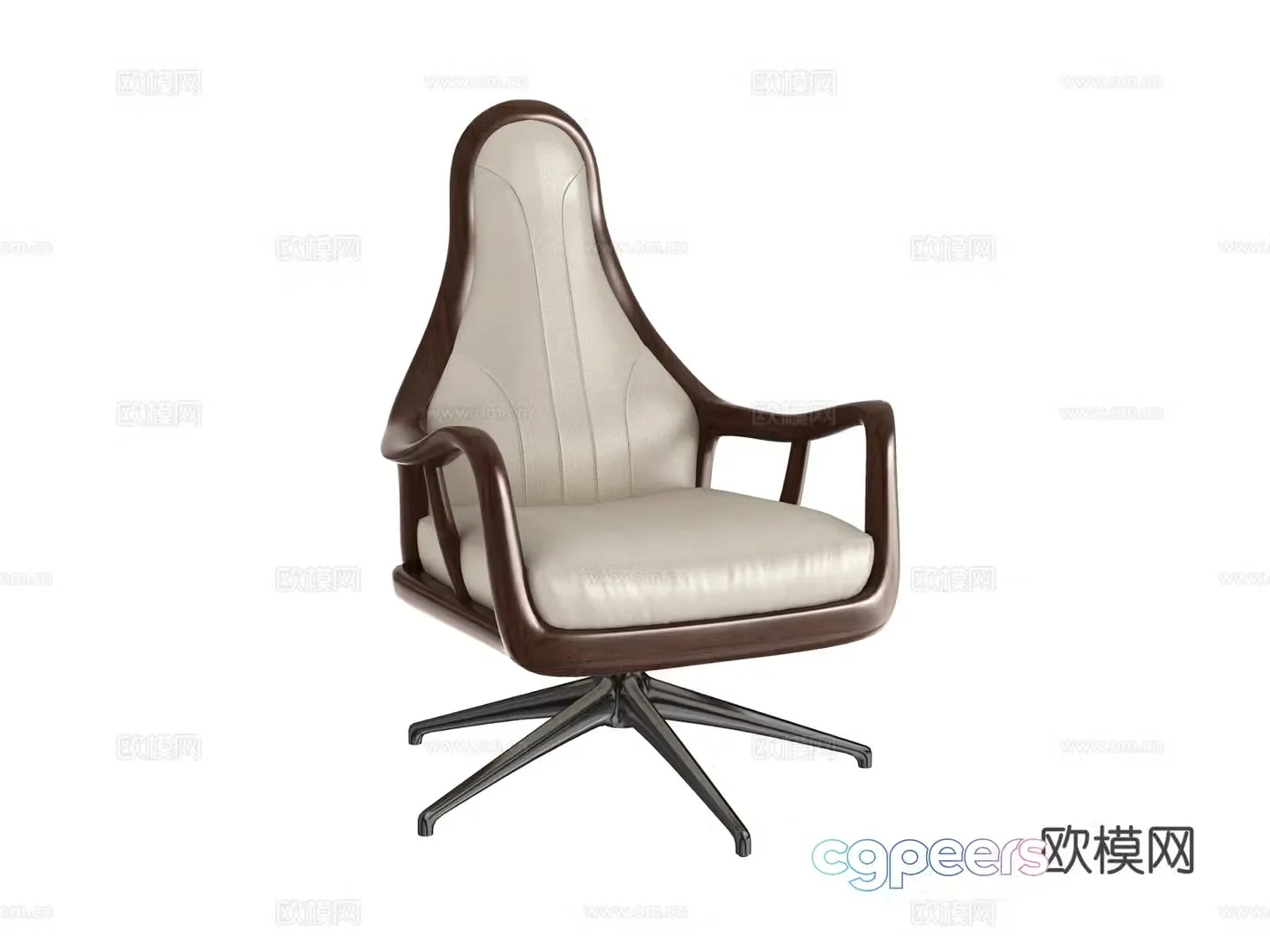 New Chinese style armchair book chair 3d model