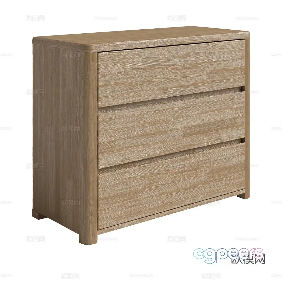Nordic simple decorative cabinet side cabinet wooden side cabinet 3D model