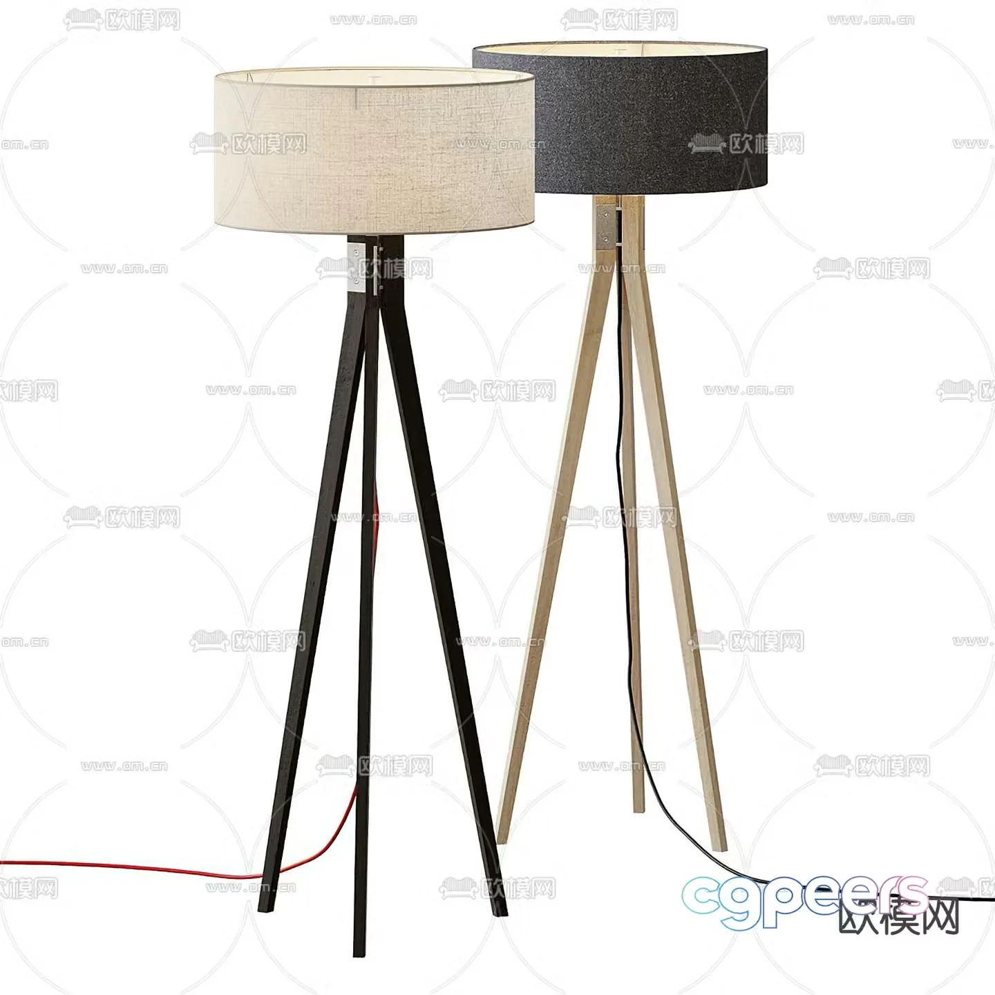 Modern floor lamp Metal floor lamp 3d model
