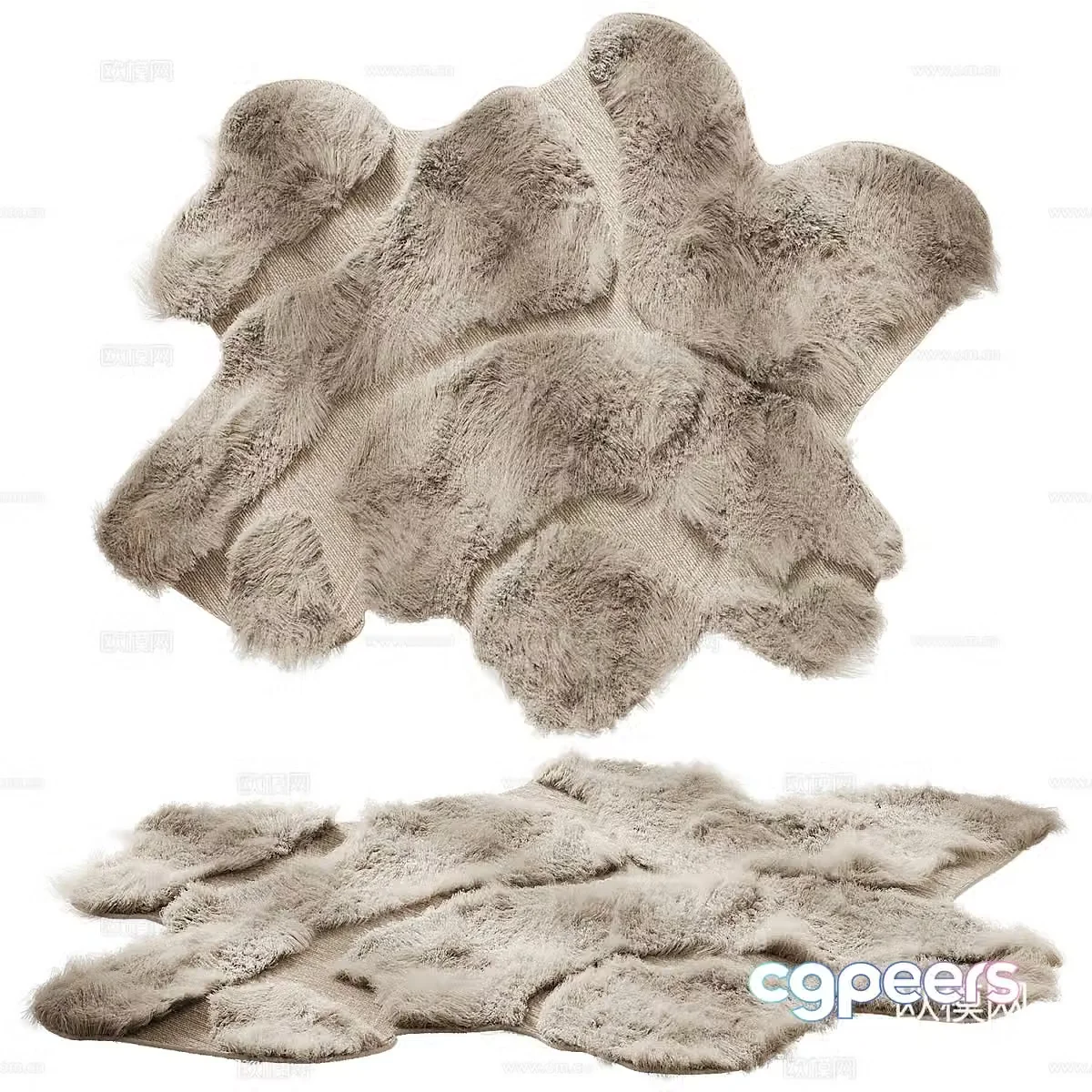 Modern light luxury Cappelen Dimyr plush carpet 3d model