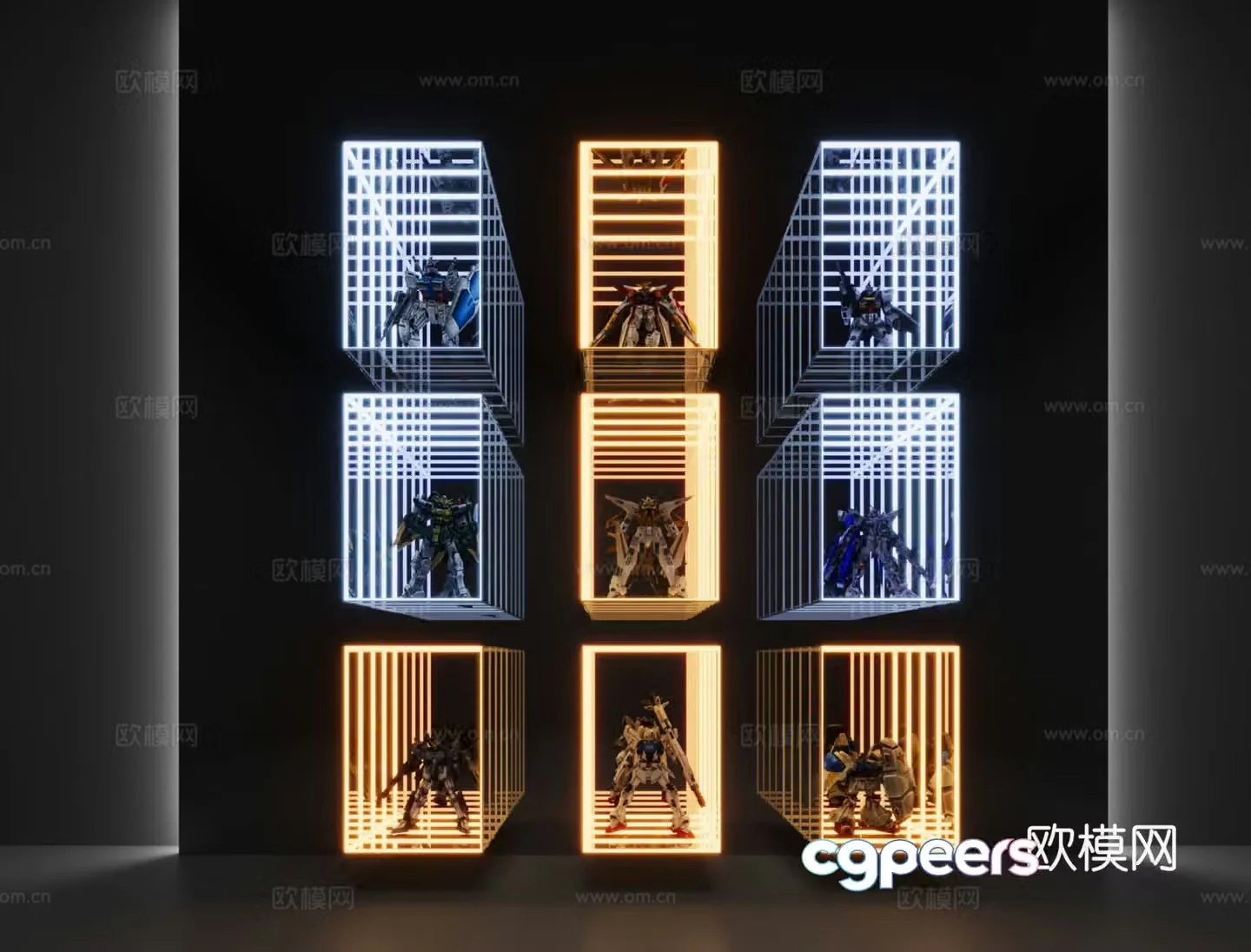 Modern Abyss Mirror Toys Robot Up to 3D Model