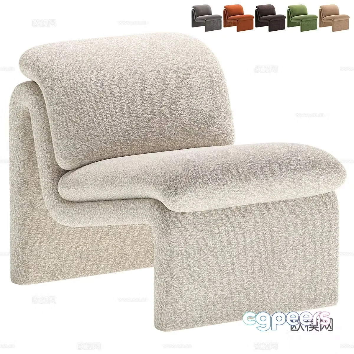 Modern casual sofa 3d model