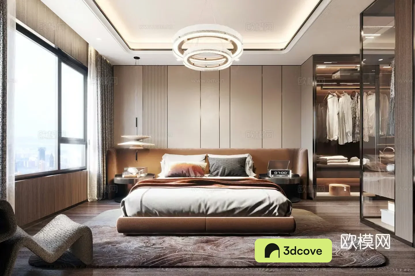 Modern light luxury bedroom