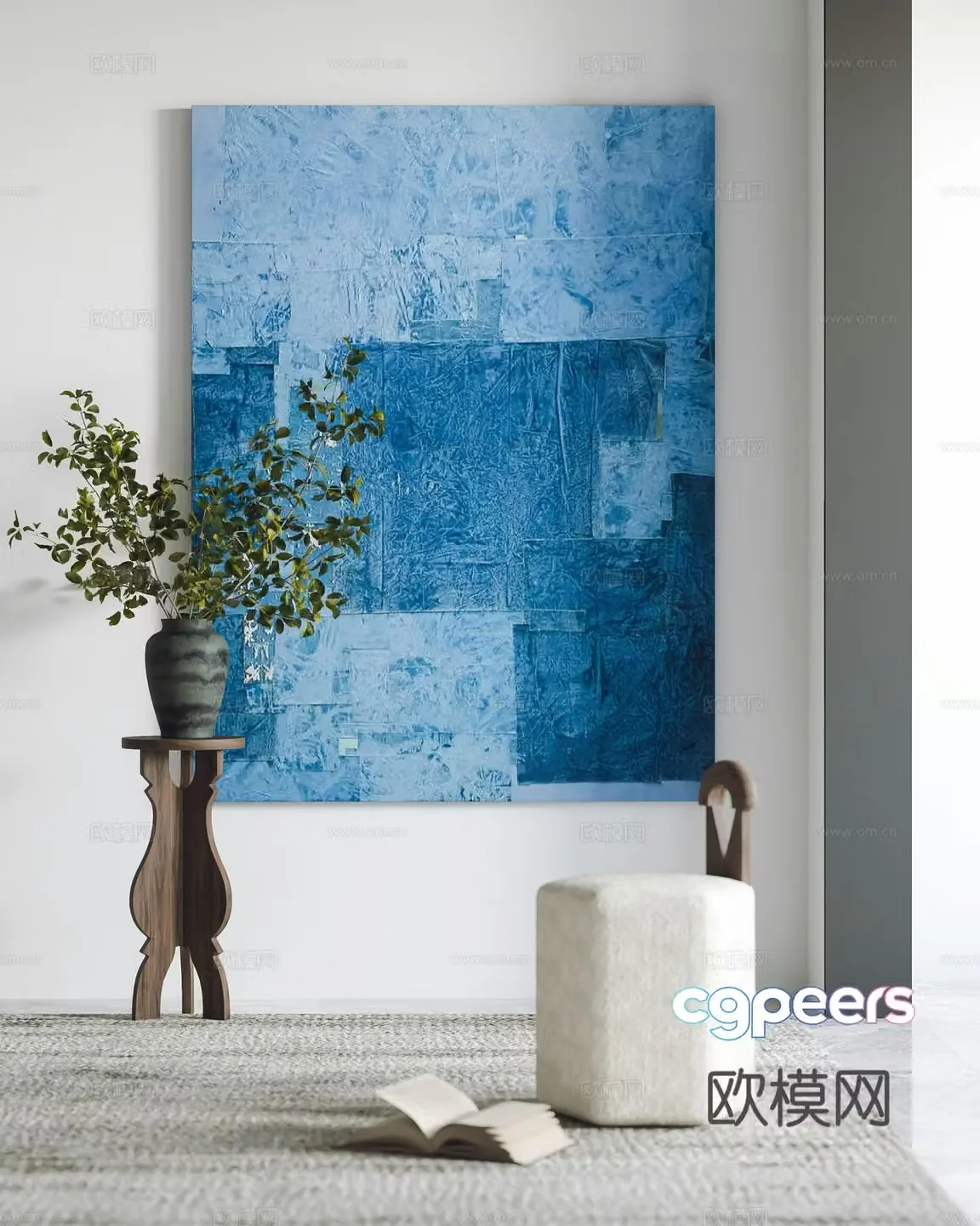 Modern decorative paintings hanging paintings corners ornaments 3D model