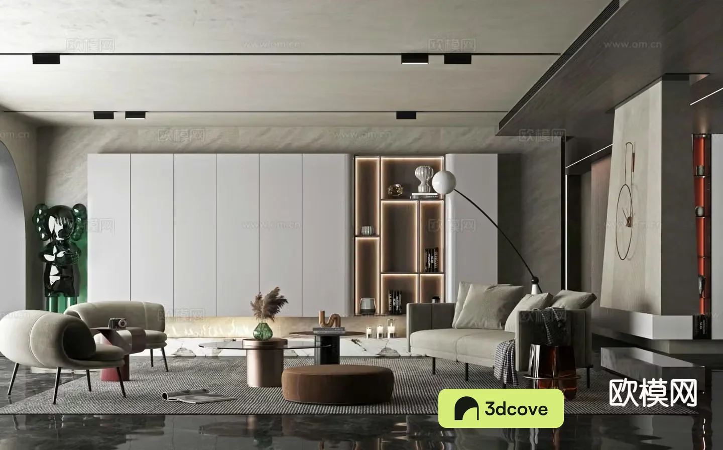 Italian light luxury living room