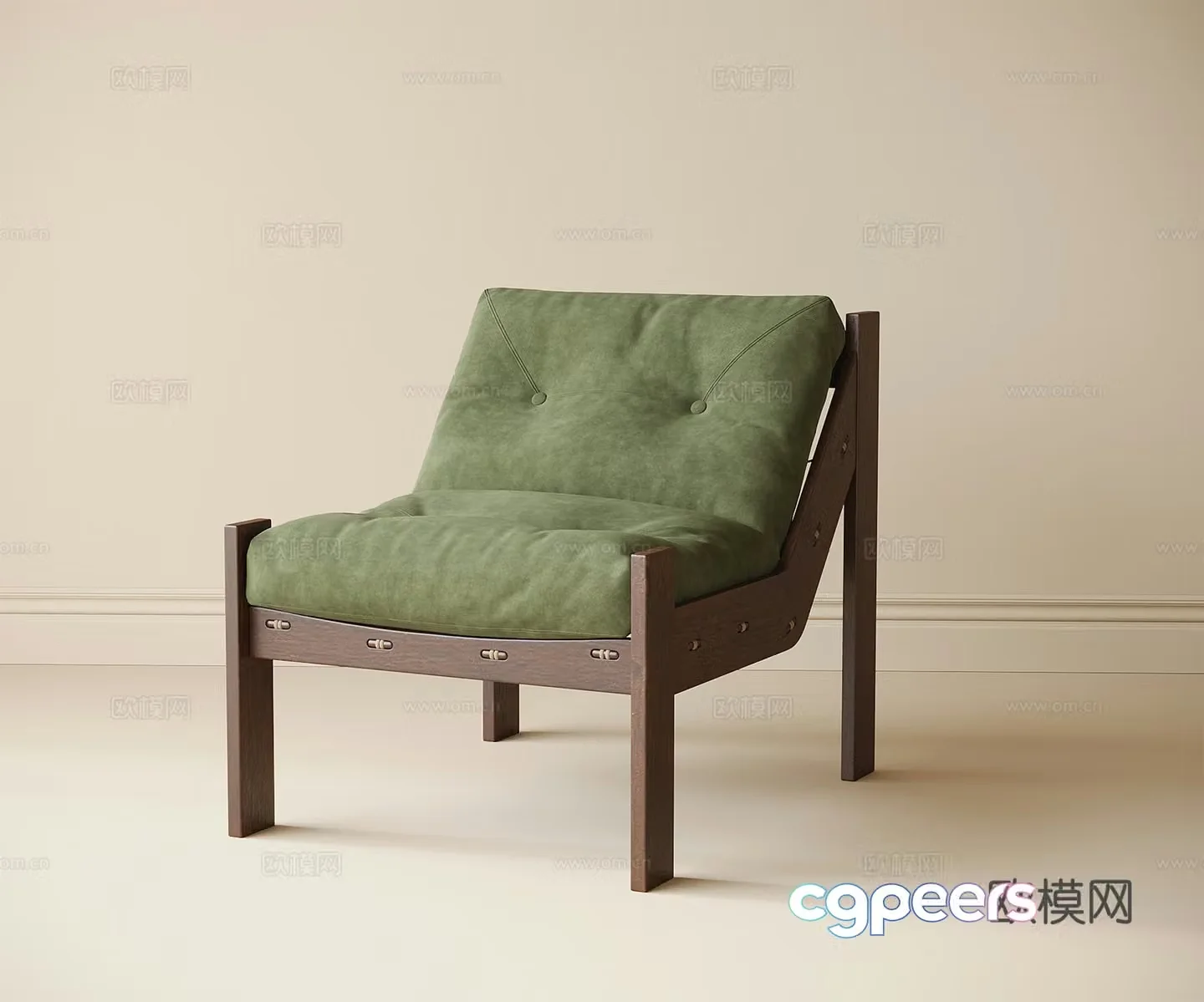 Modern casual chair single chair 3d model