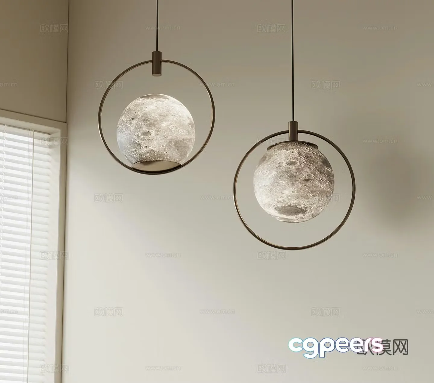 Modern chandelier 3d model