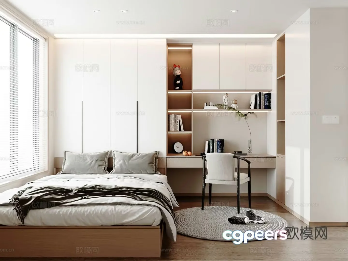 3d model of tatami bedroom and second bedroom