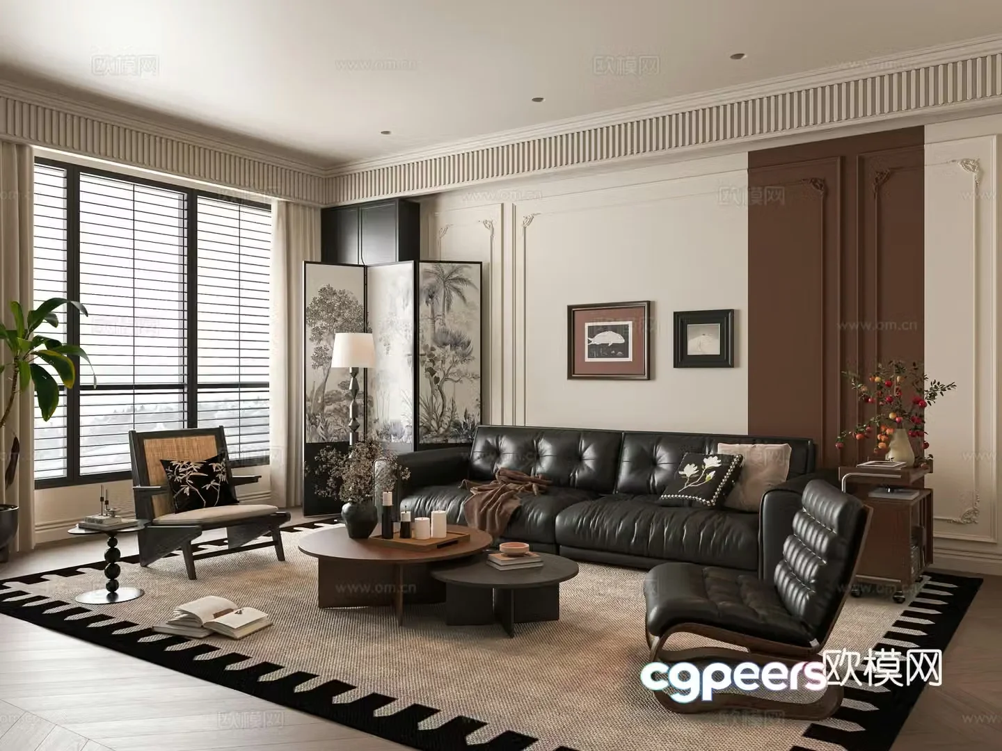 French living room 3d model