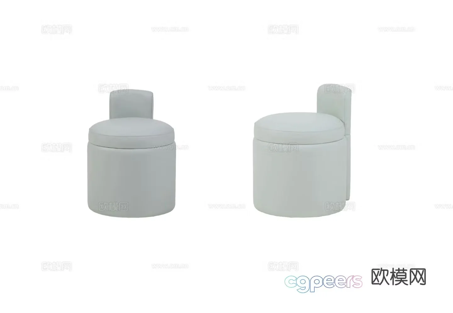 TURRI MADISON pedal chair makeup chair 3d model