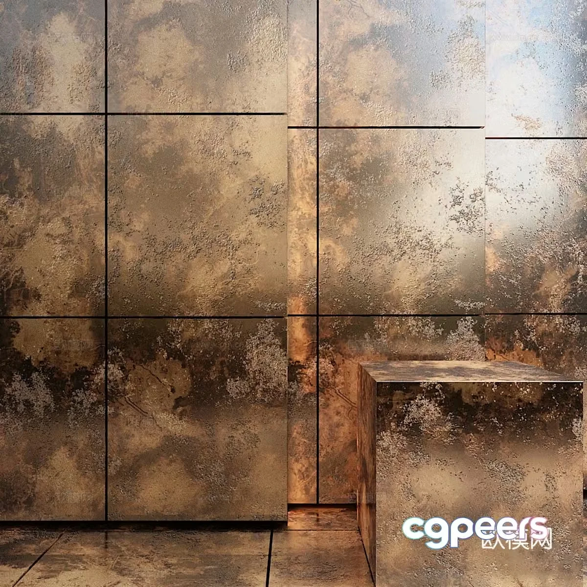 Metal plate modeling wall panel decorative wall panel wall panel 3d model