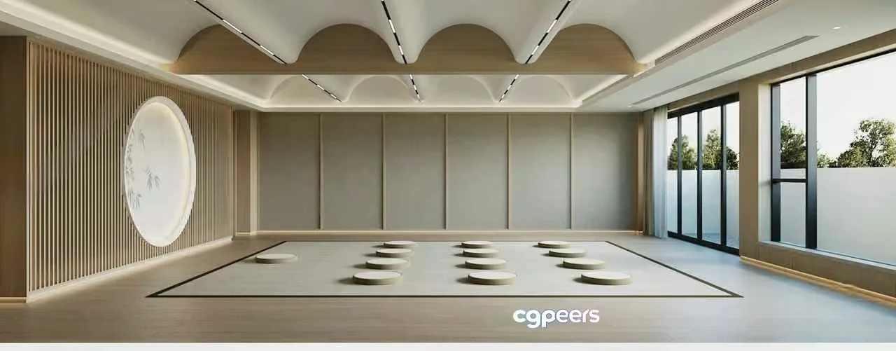 Modern Meditation Room 3D Model – 4386 – VRAY Render