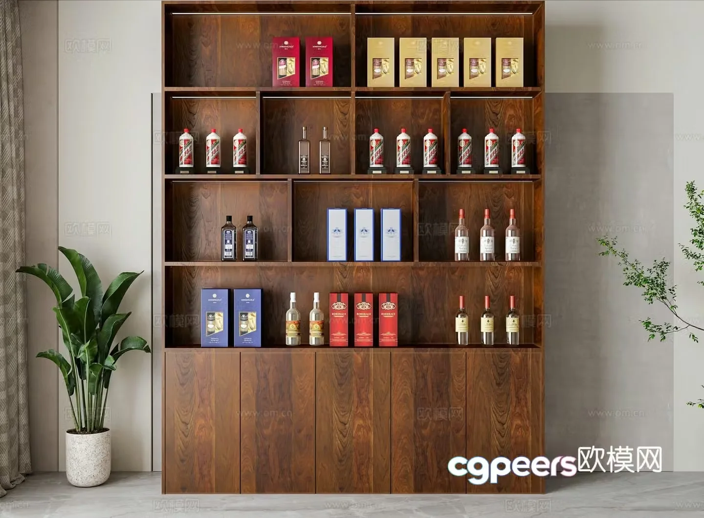 New Chinese wine cabinet 3D model