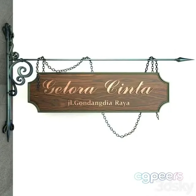3ds Max Free – Vintage Signage 003