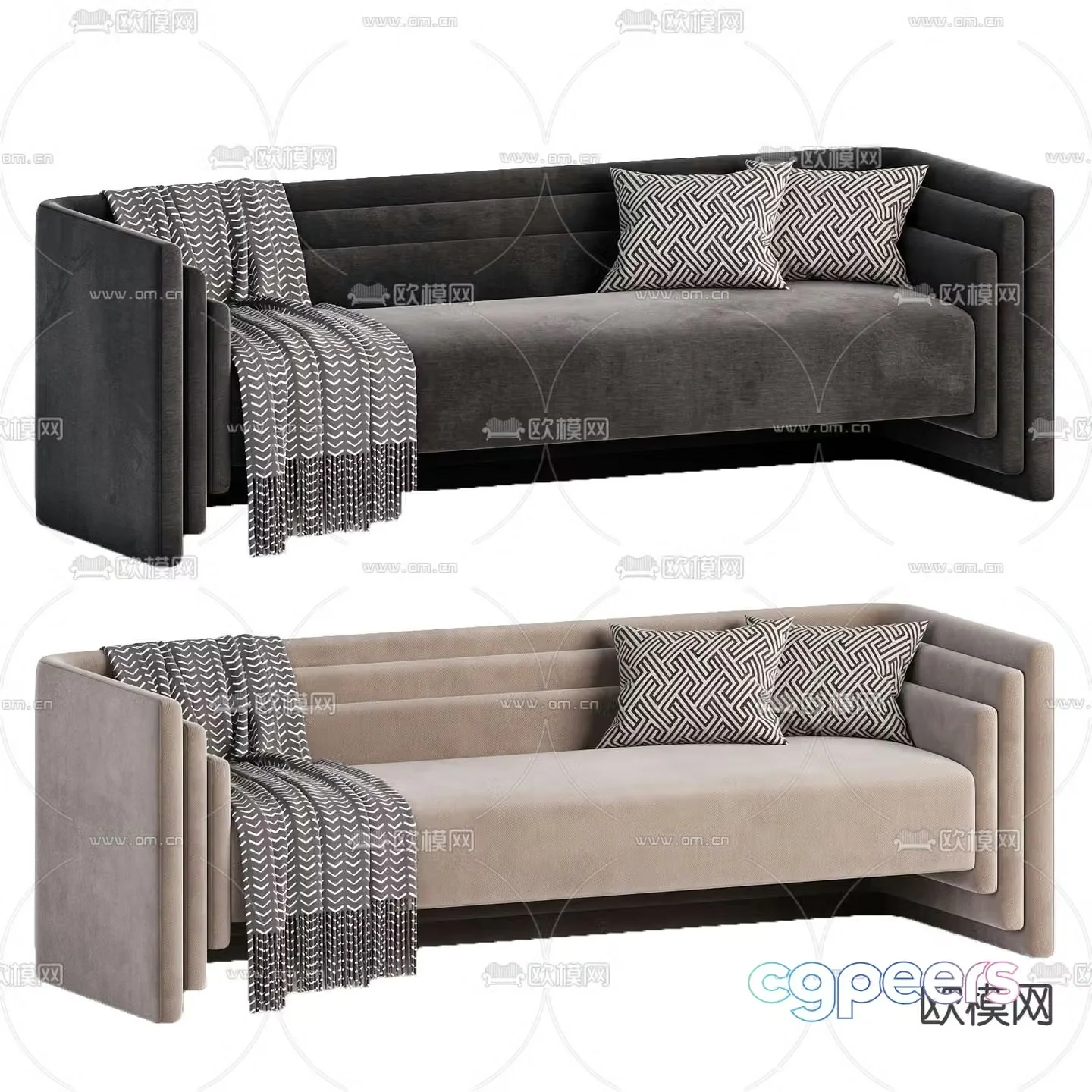 Haus multi-person sofa 3d model
