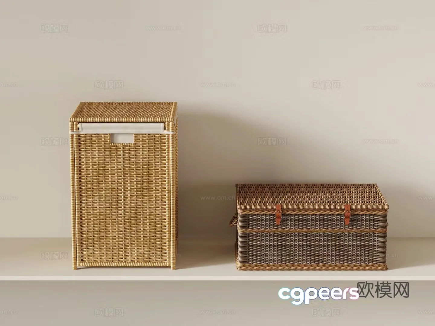 Modern dirty clothes basket dirty clothes basket 3d model