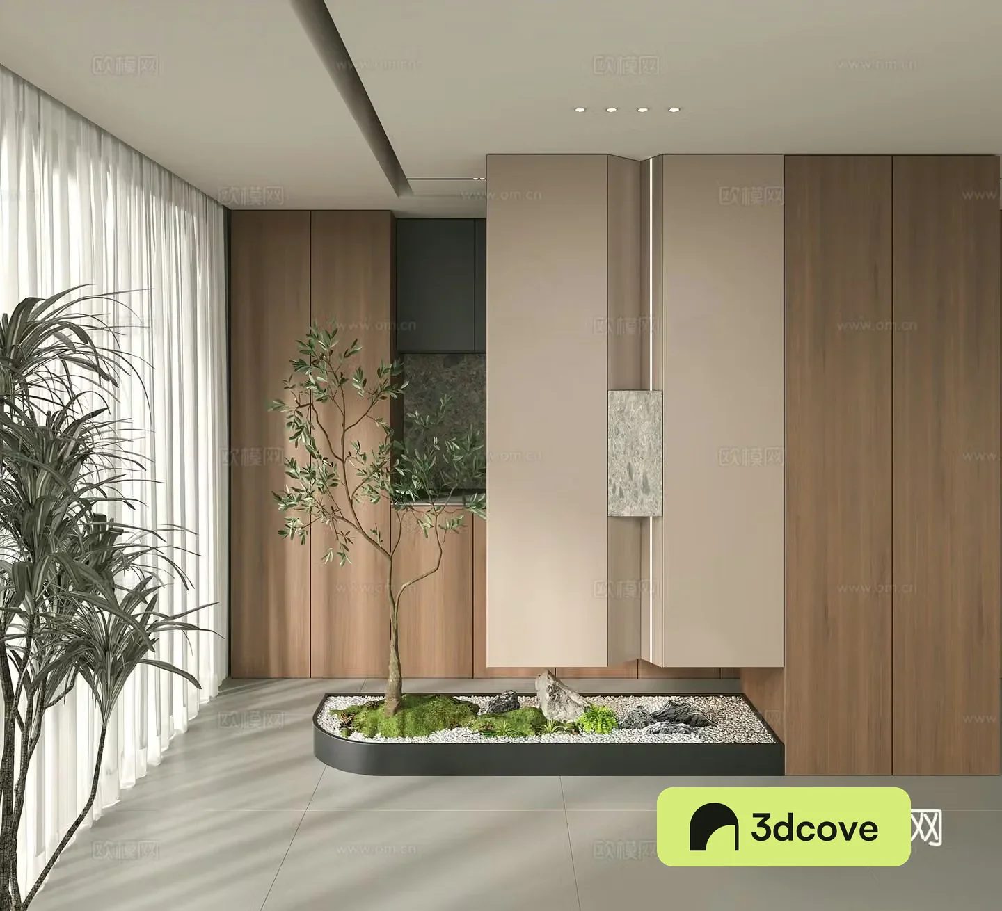 Modern residential landscape