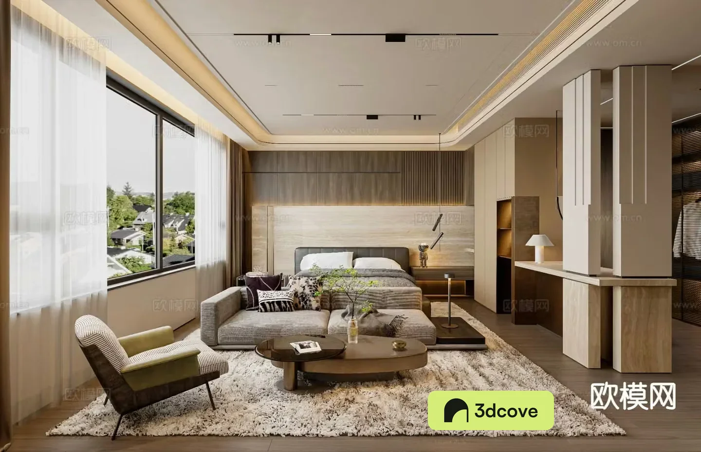 Modern bedroom cloakroom