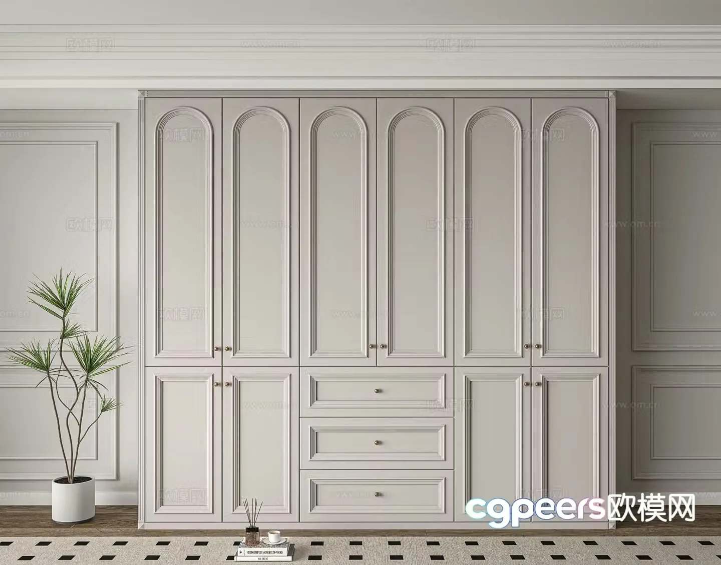 french wardrobe wardrobe 3d model