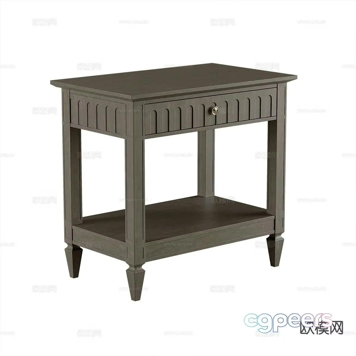 American bedside table corner table side table 3d model