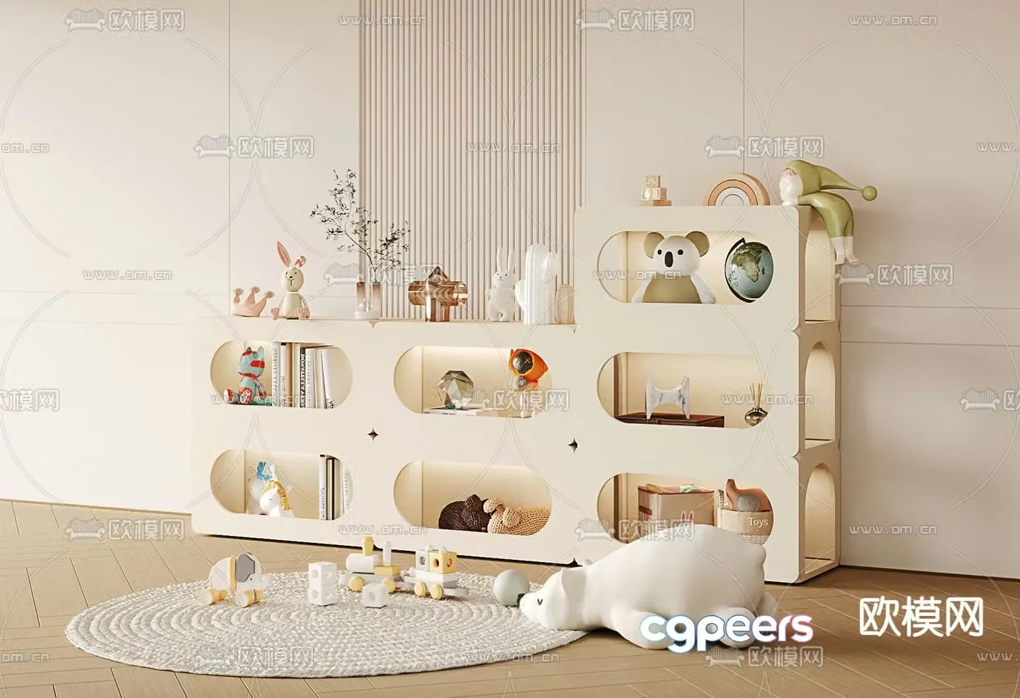 Children’s cabinet storage cabinet toy cabinet 3d model