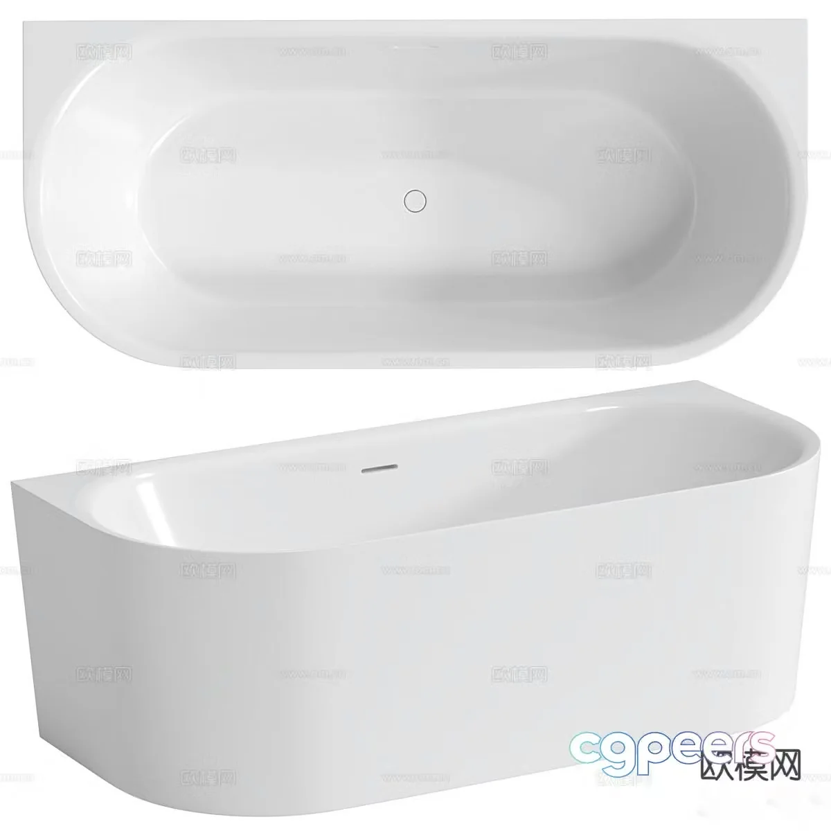Modern bathtub 3d model