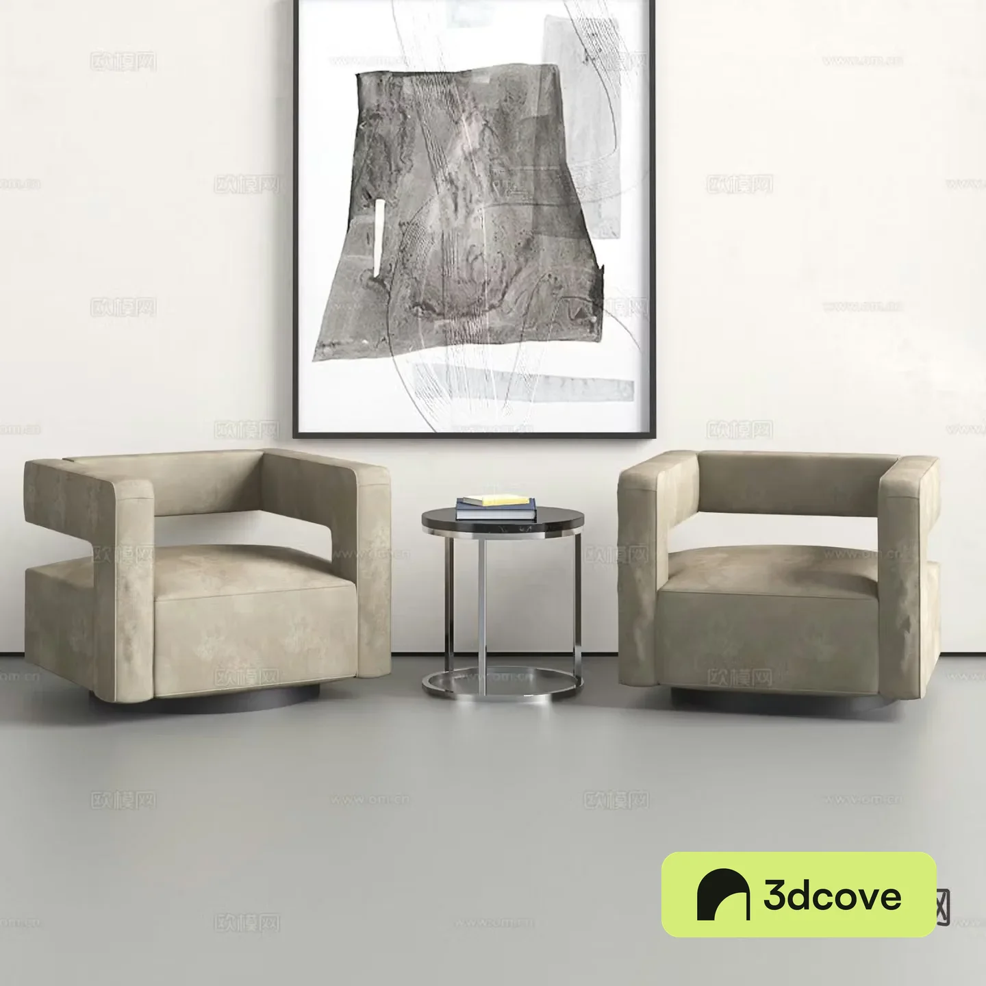 Modern single sofa fabric sofa