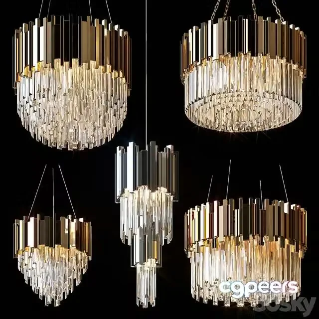 3ds Max Free – Hanging chandeliers BARCLAY