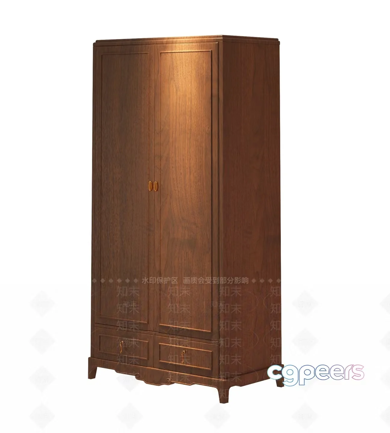 Wooden Wardrobe 3D Model – 6517 – VRAY Render
