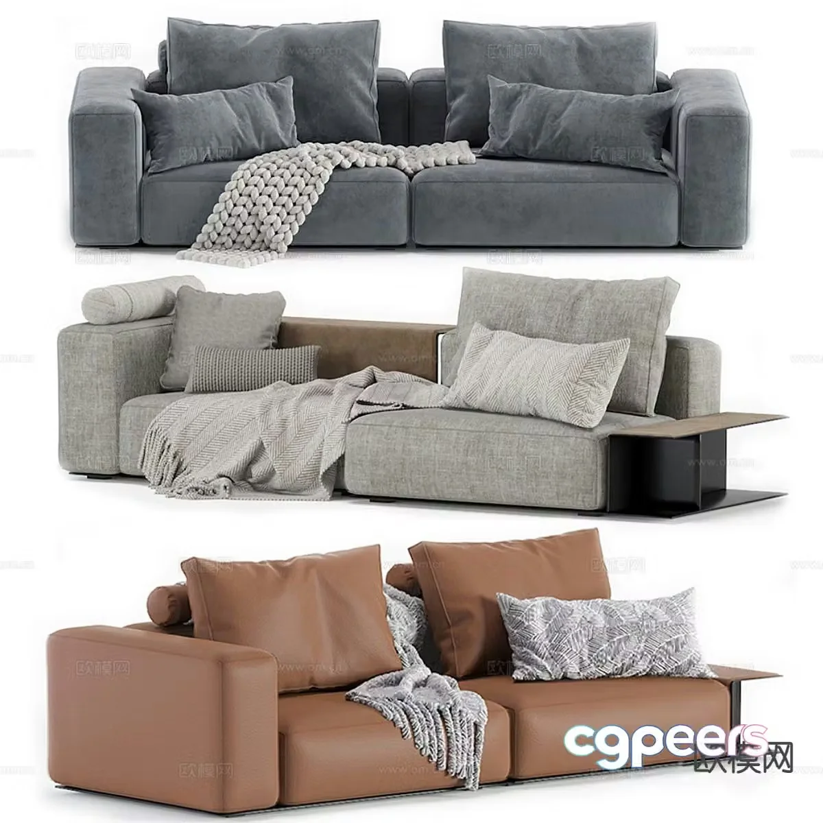 Modern love sofa 3d model
