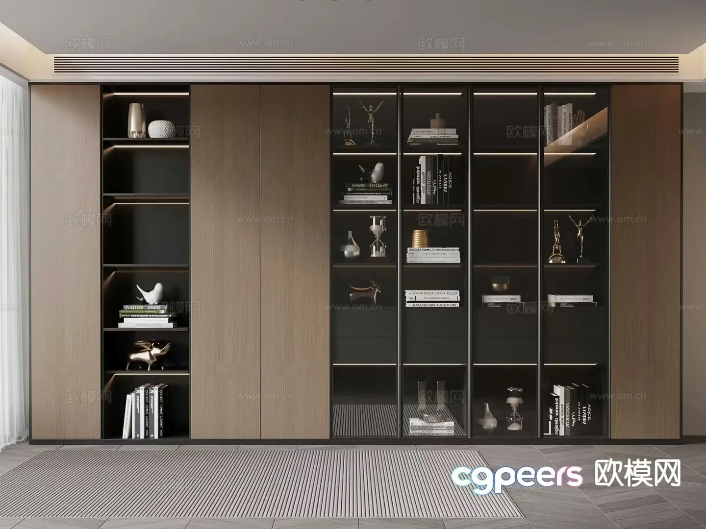 Italian bookcase 3d model