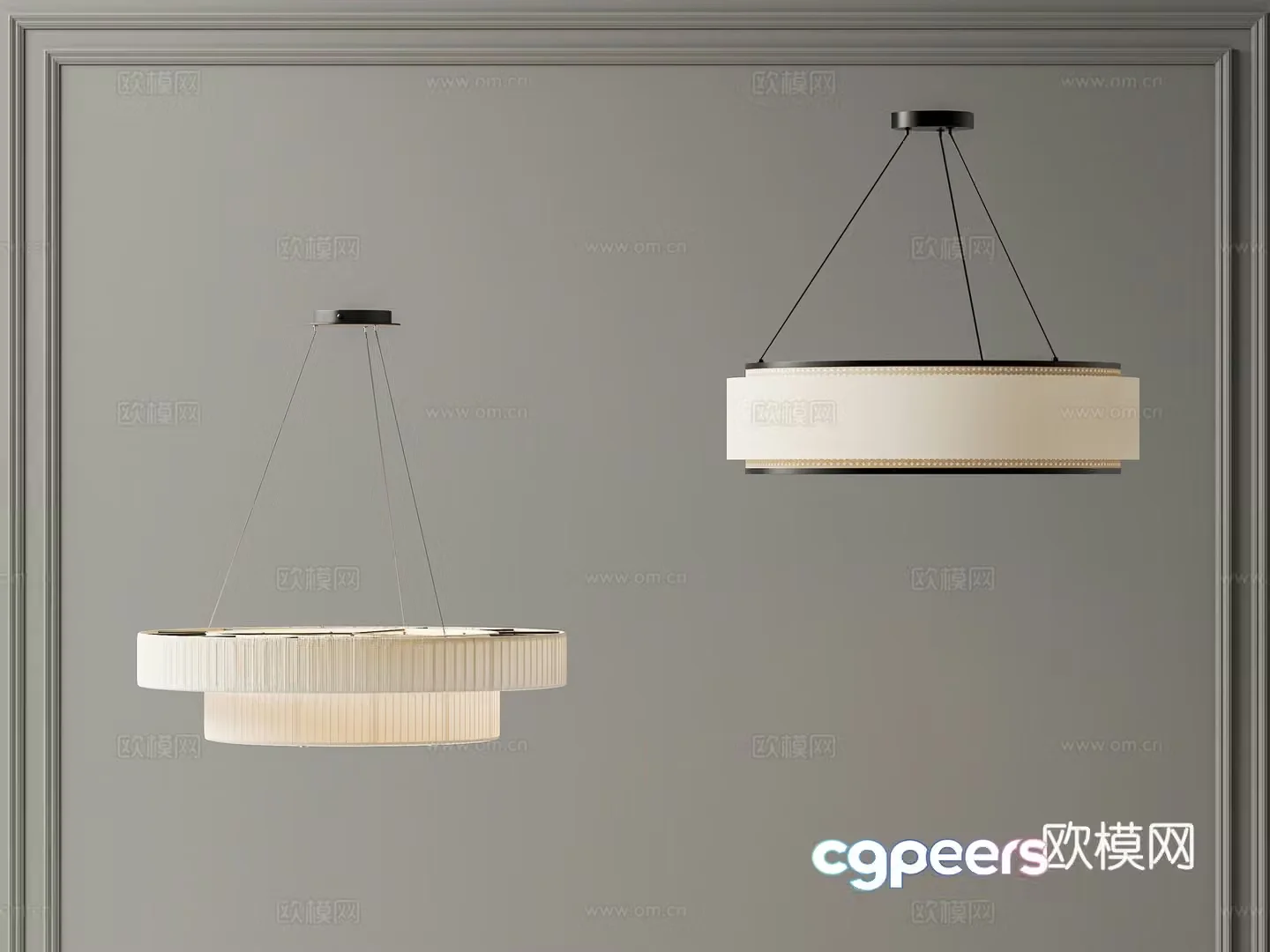 New Chinese style Chinese chandeliers decorative chandeliers rattan chandeliers 3D model