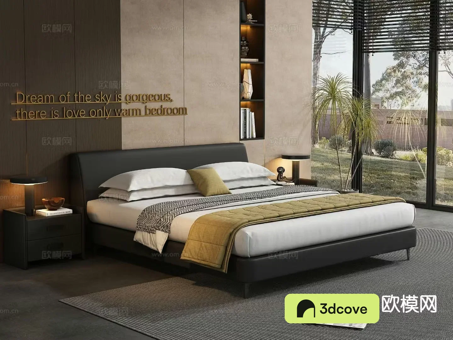 Modern double bed