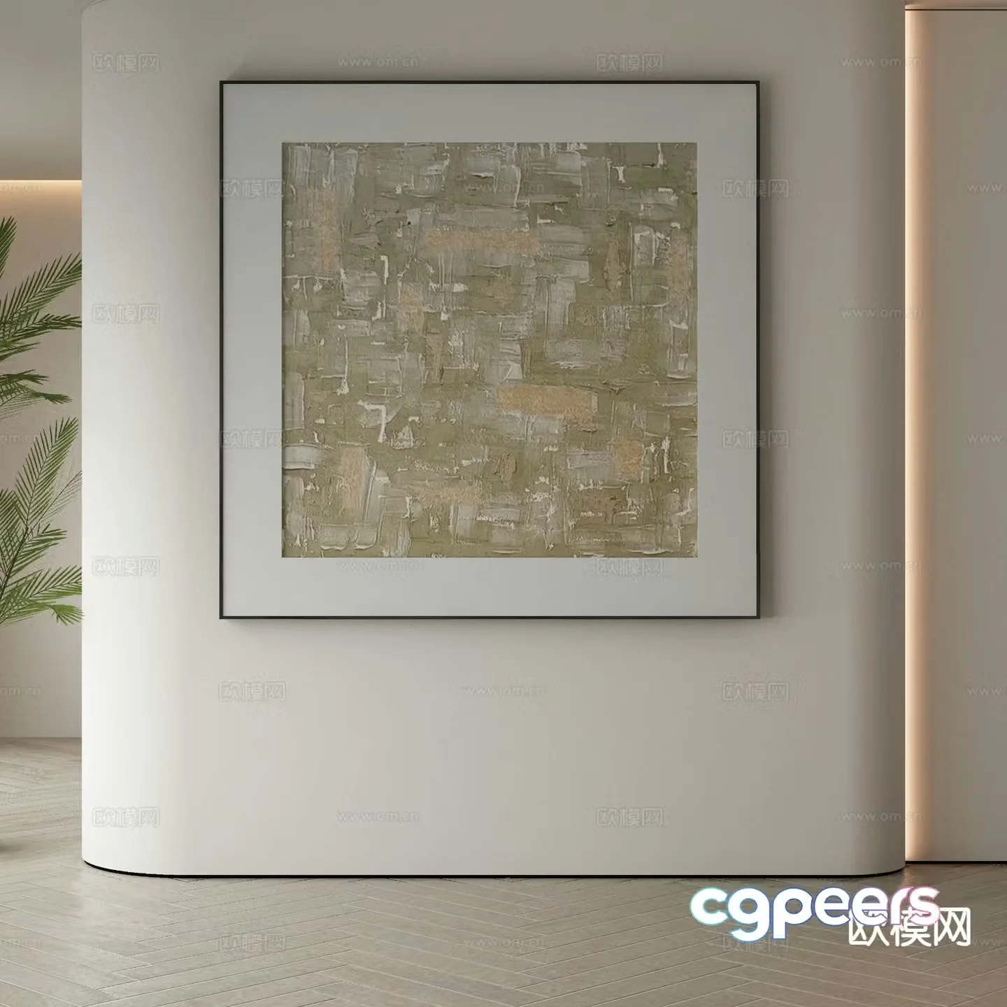 Modern hanging painting decorative painting 3d model