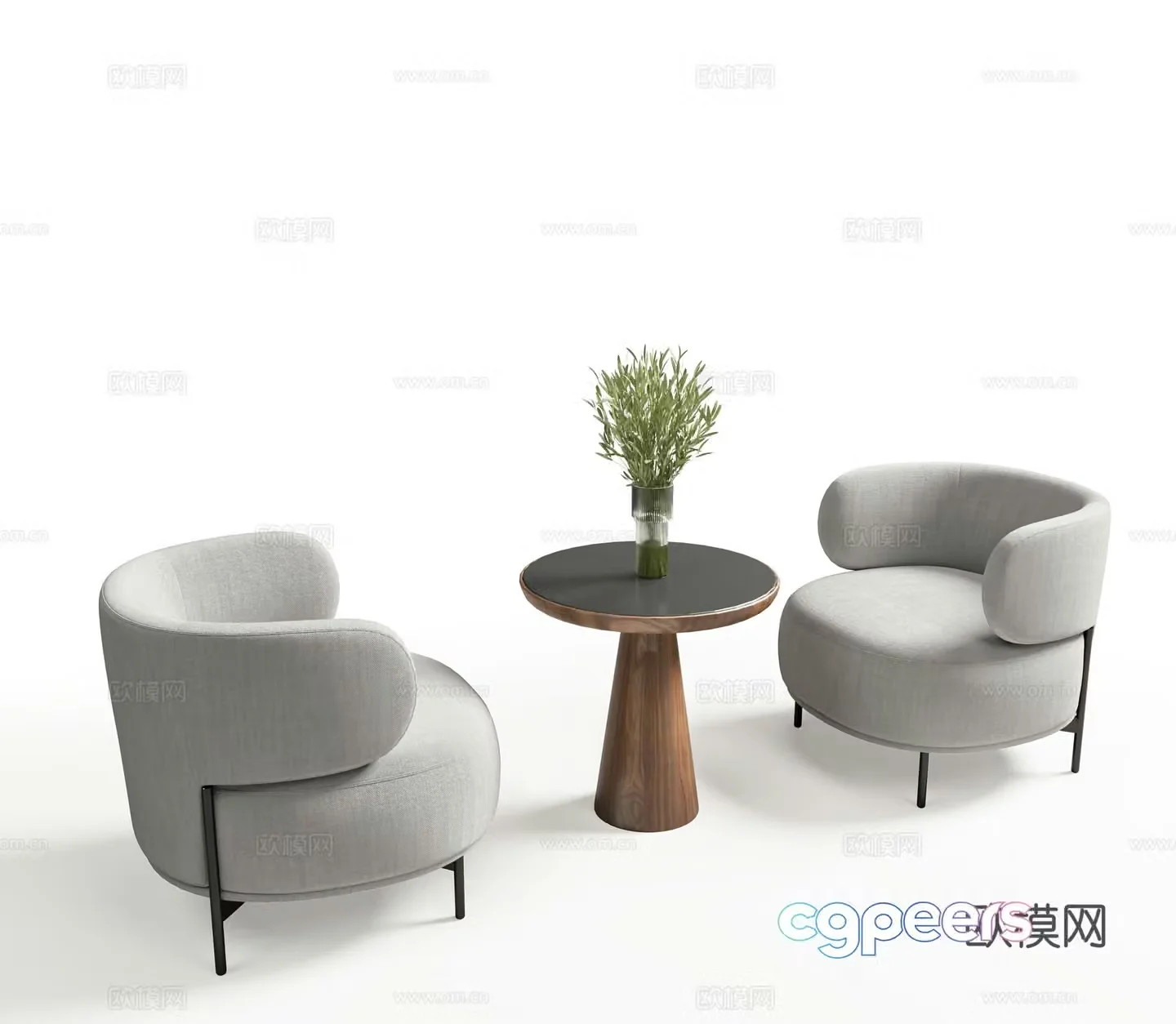 Modern leisure table and chairs leisure chairs round edges corner table and chairs coffee table and chairs negotiation table and chairs 3D model