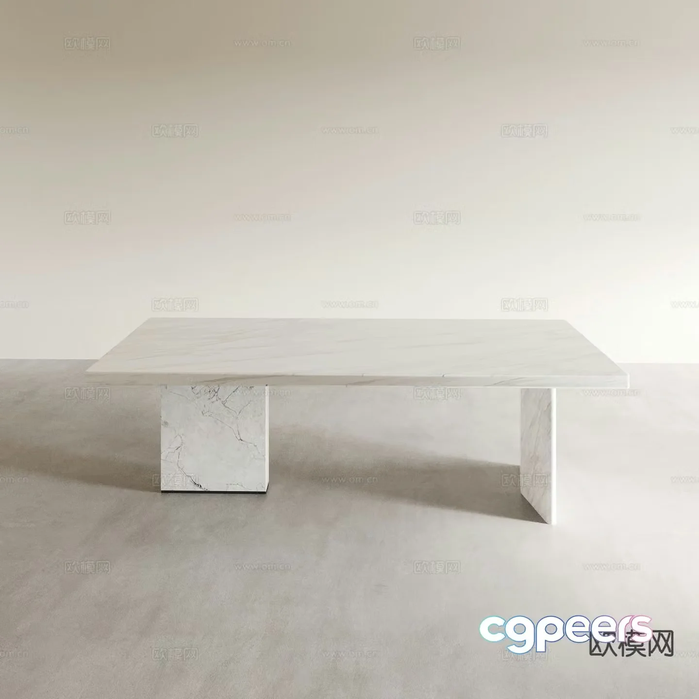 Modern dining table 3d model