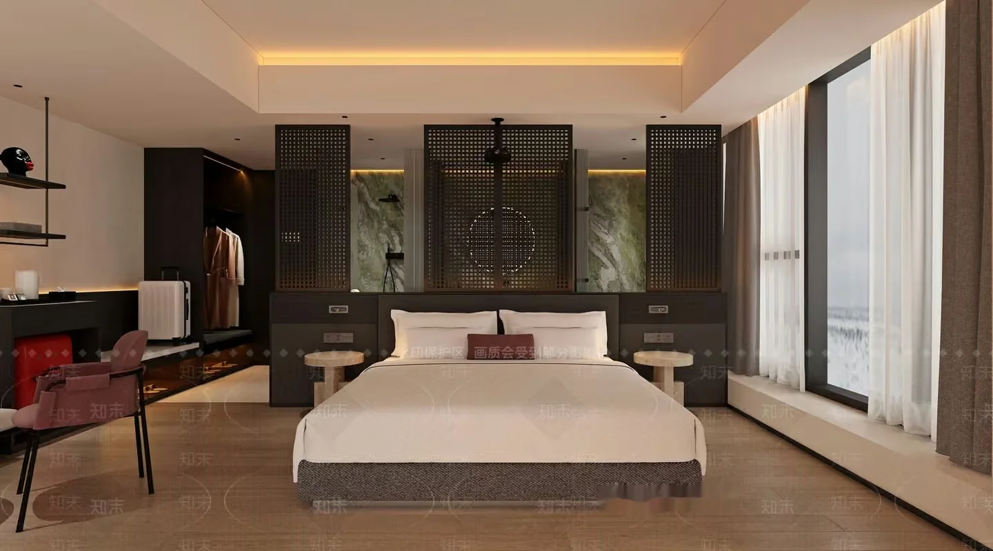 Modern Hotel Room 3D Model – 812 – VRAY Render