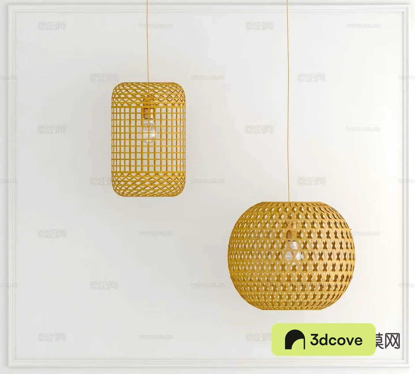 Wabi-sabi chandelier bamboo chandelier