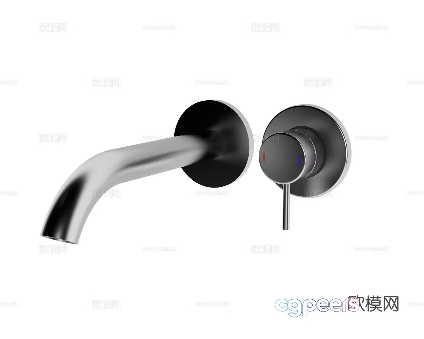 Modern faucet Stainless steel faucet 3D model