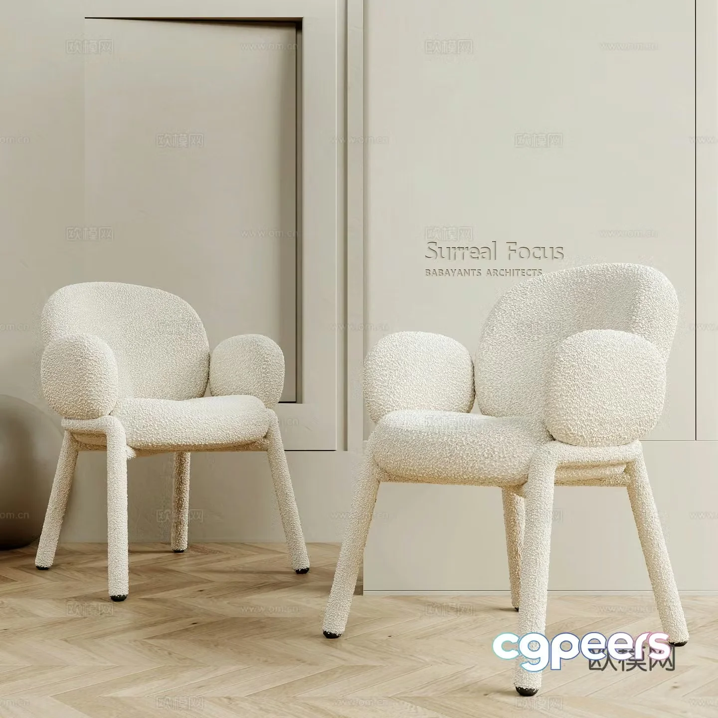 Modern single chair 3d model