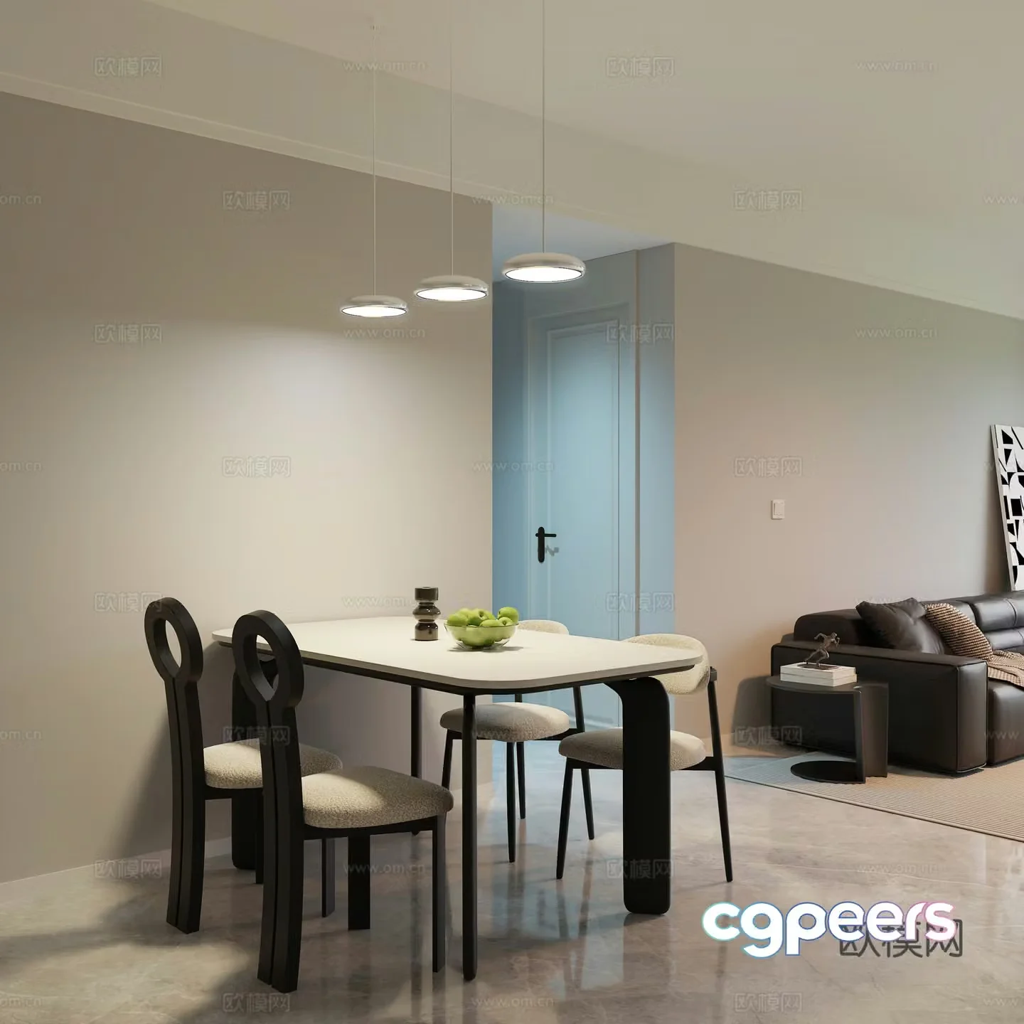 Modern restaurant 3d model