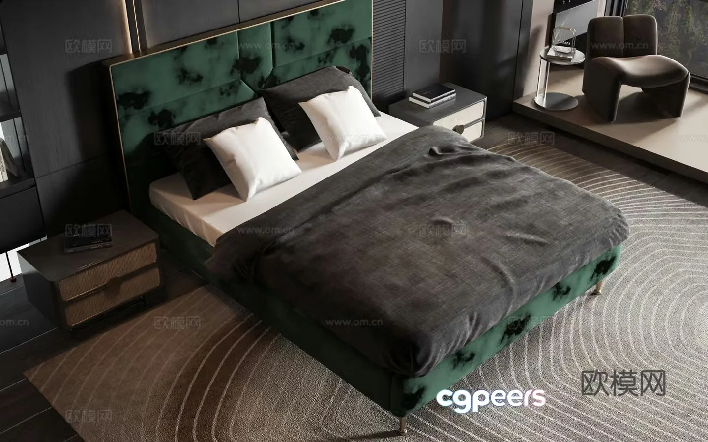 Modern style product bed 3d model